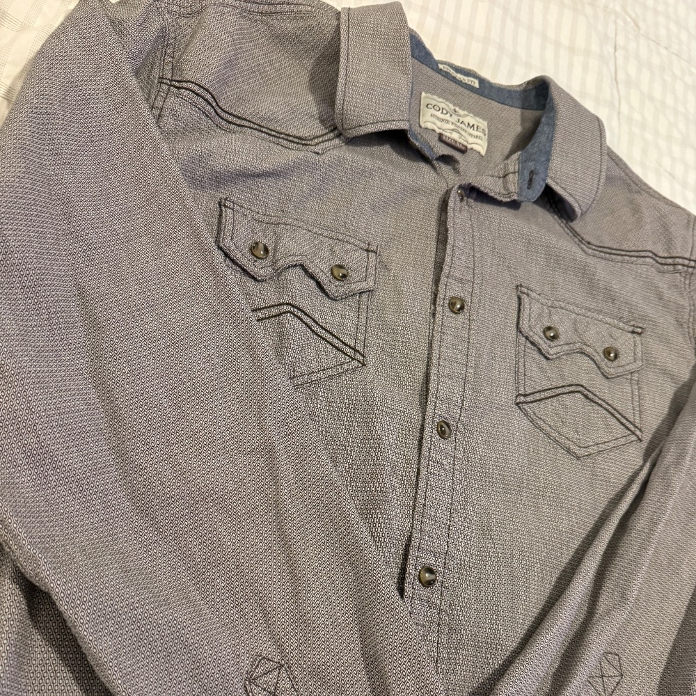 Cody James Authentic Western Long Sleeve Snap Shirt – Size XL